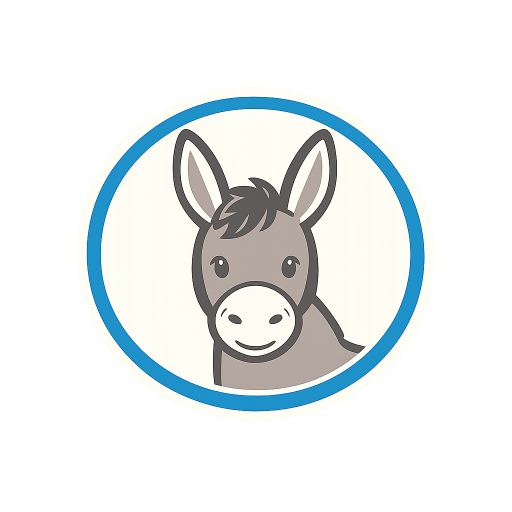 Petroula the donkey, mascot of Petroula's Bar in Western Crete